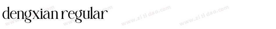 dengxian regular字体转换